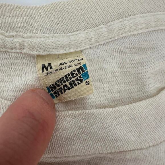 Vintage 1980s Journey Raised on Radio band tour T shirt. Men’s size Small flawed - Picture 5 of 8